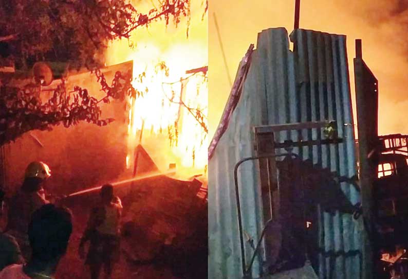 எரிந்து நாசமான வாகனங்கள்…. நள்ளிரவில் நடந்த சம்பவம்…. திருப்பூரில் பரபரப்பு…!!