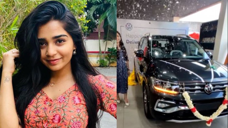 வேற லெவல்…. “முதல் கார் வாங்கி சூப்பரா ஒரு ரவுண்டு”…. செம குஷியில் 96 பட நாயகி….!!!