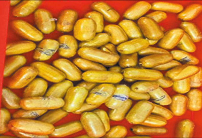 “ரூ 6 1/2 கோடி மதிப்புள்ள ஹெராயின் போதை மாத்திரைகள்”… வயிற்றுக்குள் கடத்தி வந்த உகண்டா வாலிபர் கைது…பரபரப்பு… !!!