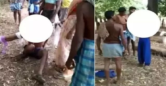 கணவனையும், கள்ளக்காதலியையும்….. “அரை நிர்வாணமாக ஊர்வலம்”…..  மனைவி கொடுத்த கொடூர தண்டனை….!!!!