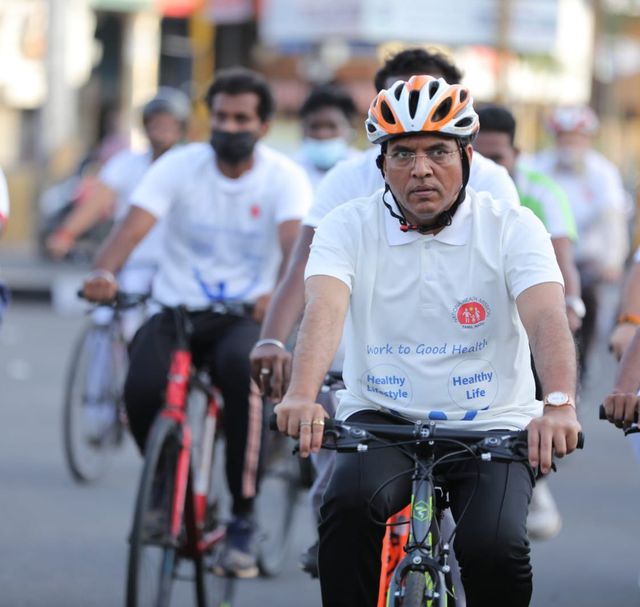 சென்னையில் சைக்கிள் பேரணி….. மத்திய சுகாதாரத்துறை அமைச்சர் பங்கேற்பு…!!!!