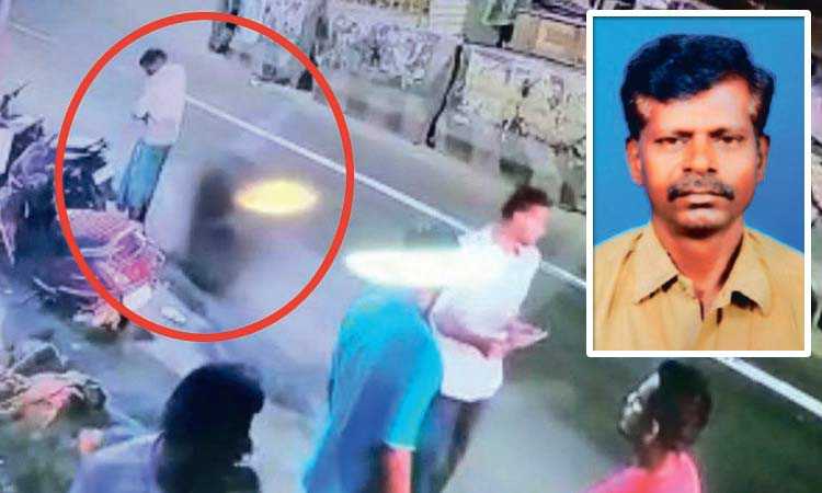 ஓடும் லாரியிலிருந்து கழன்ற டயர் மோதி…. ஆட்டோ ஓட்டுநர் பலி…. வைரலாகும் வீடியோ….!!!!