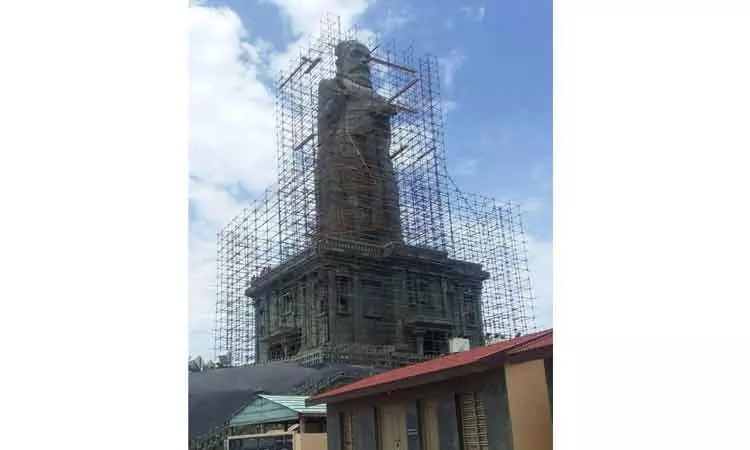 திருவள்ளுவர் சிலைக்கு சாரம் அமைக்கும் பணி மும்முரம்…. அரசு வெளியிட்ட தகவல்….!!!!