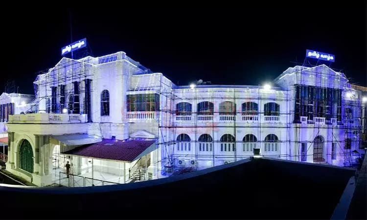 “தமிழ்நாடு தின விழா” மின் விளக்குகளால் ஜொலிக்கும் தலைமை செயலகம்…!!!