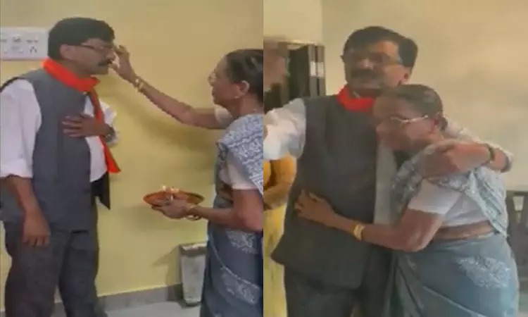 கைதாவதற்கு முன் சஞ்சய் ராவத்தின் பாச போராட்டம்…. நெகிழ்ச்சி சம்பவம்…..!!!!