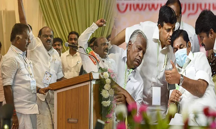 5,000பேர் இருந்தாங்க…! வெறும் 4பேர் கலக்கிட்டாங்க… உங்க அப்பன் வீட்டு சொத்தா இது… சீறிய  ஓபிஎஸ் ஆதரவாளர் ..!!