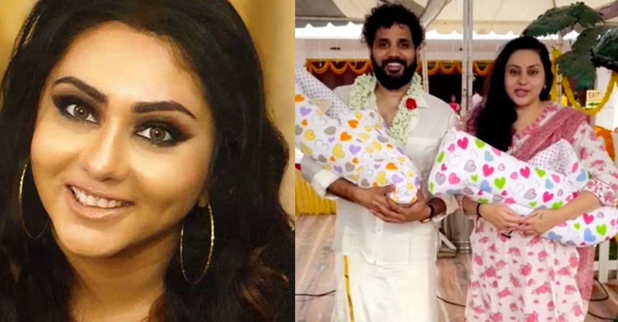 அடடே…. “2 மகன்களுடன் போட்டோ ஷூட் நடத்திய நமீதா”…. அவரே இன்ஸ்டாவில் பதிவு….!!!!!