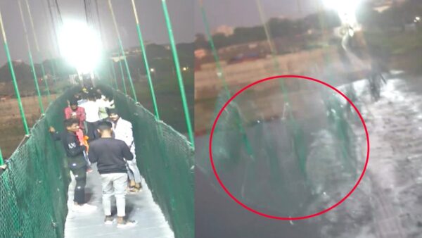 140க்கும் மேற்பட்டோர் பலி…. “குஜராத் பாலம் அறுந்து விழுந்தது எப்படி?”….. வெளியான சிசிடிவி வீடியோ.!!