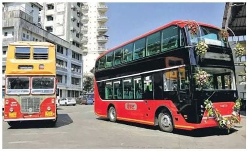 நாட்டின் முதல் மின்சார டபுள் டெக்கர் ஏசி பஸ் சேவை… மும்பையில் இன்று தொடங்கி வைத்தார் போக்குவரத்து மந்திரி…!!!!!