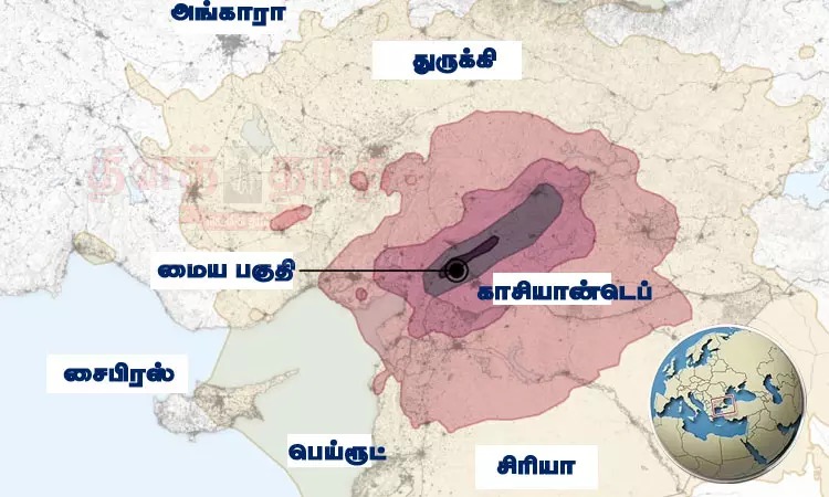 துருக்கி-சிரியா நிலநடுக்கம்…. அதிகரிக்கும் பலி எண்ணிக்கை…. மதிப்பீடு வெளியிட்ட அமெரிக்க புவியியல் ஆய்வு மையம்….!!!!