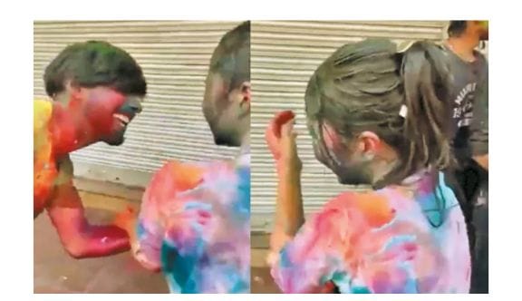 ஹோலி கொண்டாட்டத்தின் போது சுற்றுலா பயணியிடம் அத்து மீறிய இளைஞர்கள்… தேசிய மகளிர் ஆணையம் டெல்லி போலீசுக்கு நோட்டீஸ்..!!!!!