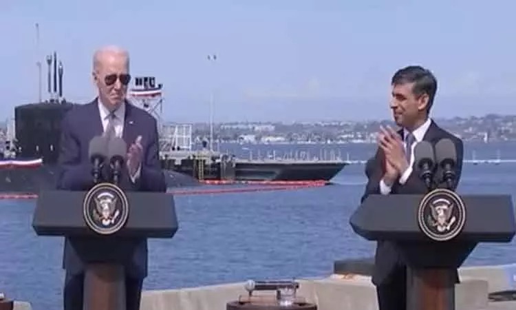 புனித வெள்ளி சமாதான ஒப்பந்தம்…. இங்கிலாந்து பிரதமர் ரிஷி சுனக்கை நேரில் சந்திக்கும் அமெரிக்கா அதிபர்….!!!!