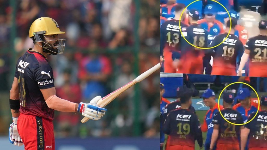 RCB vs DC : கங்குலியிடம் கைகுலுக்காமல் சென்ற கோலி…. விலகிச் சென்ற தாதா…. வைரலாகும் வீடியோ..!!