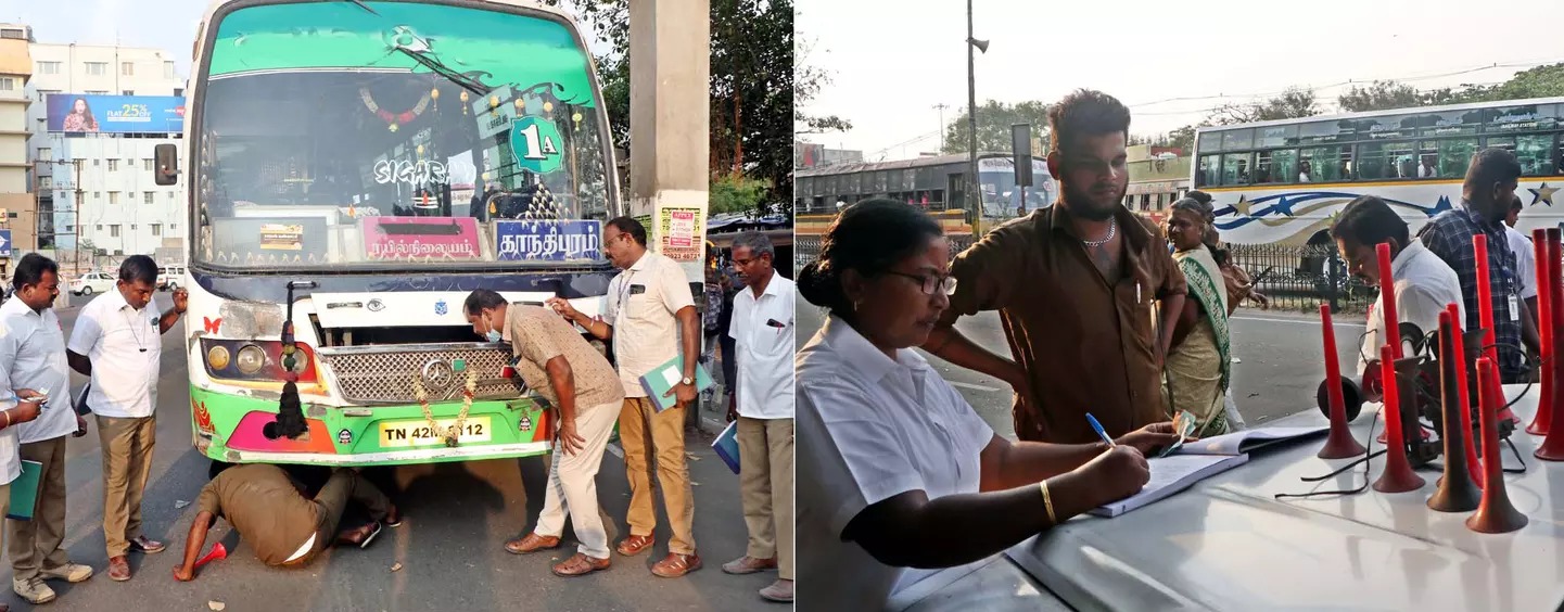 அரசு பேருந்துகளில் கூடுதல் கட்டணம் வசூல்…. அபராதம் விதித்த அதிகாரிகள்…. அதிரடி நடவடிக்கை….!!