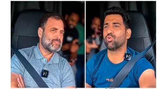 லாரியில் பயணம் செய்த ராகுல் காந்தி… இணையத்தில் வைரலாகும் வீடியோ…!!!!!!