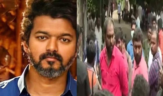 பாக்குறியா..? விஜய் உள்ளே வர முடியாது…. கொதித்தெழுந்த செய்தியாளர்… நடந்தது என்ன…??