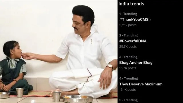 காலை உணவு திட்டம்…. இந்திய‌ அளவில் ட்ரெண்ட் ஆகும் #ThankYouCMSir…!!!