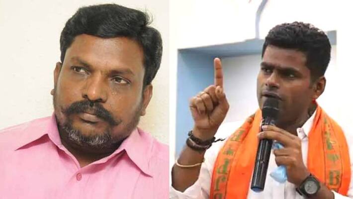 திருமாவின் ”சிங்கிள் லைன்” டயலாக் … அழுவதா ? சிரிப்பதா ? என குழம்பி போன அண்ணாமலை!!