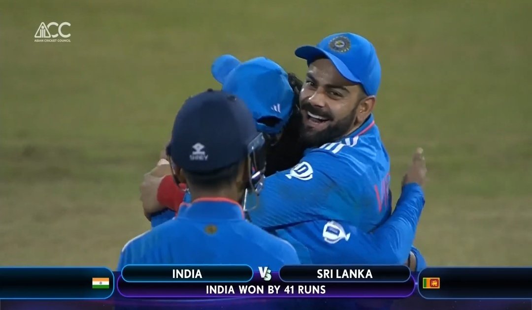 #INDvSL சூப்பர் 4 :  41 ரன்கள் வித்தியாசத்தில் இலங்கையை வீழ்த்தி இறுதிப்போட்டிக்கு தகுதி பெற்றது இந்திய அணி.!!