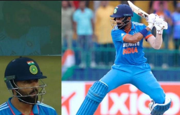 IND vs PAK : என்ன ஷாட் ப்பா..! கே.எல் ராகுல் சிக்ஸரை பார்த்து திகைத்து போன ரோஹித் & கோலி…. வைரல் வீடியோ.!!