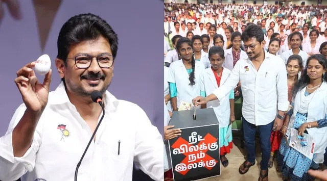 கையில் முட்டையுடன் புதிய கெட்டப்பில் வந்த அமைச்சர் உதயநிதி… வைரலாகும் புகைப்படம்….!!!