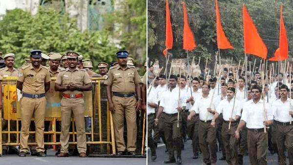 RSS அணிவகுப்பு பேரணி…! ஜாதகம் மட்டும் தான் கேட்கல…! மற்றபடி எல்லாமே வாங்கிய போலீஸ்.. கோர்ட்டில் நடந்த பரபரப்பு வாதம்..!!