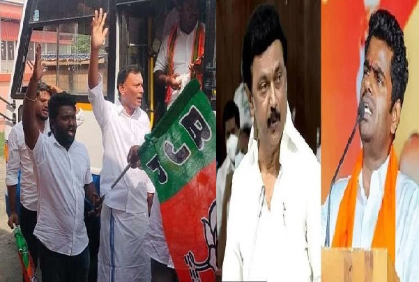 DMK பாசிச முகத்தை காட்டுது… BJPயை கண்டு பயந்துள்ளது… அண்ணாமலை ட்விட்..!!