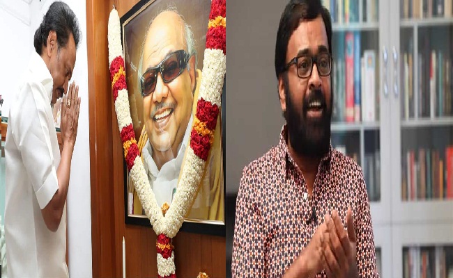 இந்தியாவுக்கே முன்னோடியான ”திராவிட மாடல்” அரசு…. வேற லெவலில் கலைஞரை தூக்கிப்பிடிக்கும் கரு.பழனியப்பன்…!!