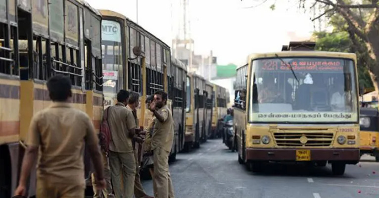 தமிழகம் முழுவதும் போக்குவரத்து தொழிலாளர்கள் வேலை நிறுத்தம் தொடங்கியது…!!!