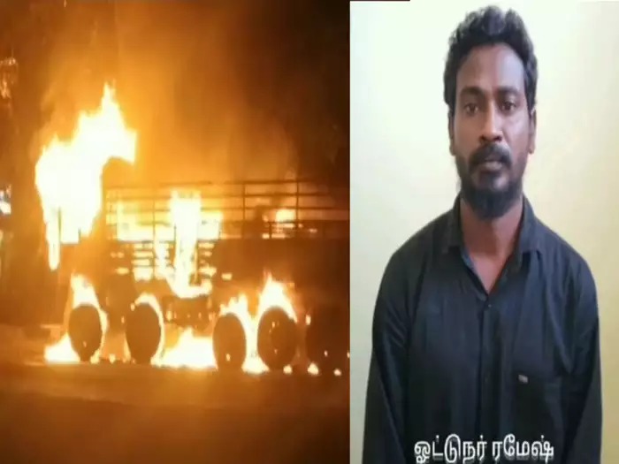 உயிருக்கு போராடும் மனைவி…. லாரிக்கு தீ வைத்த ஓட்டுனர்…. விசாரணையில் தெரிந்த அதிர்ச்சி தகவல்…!!