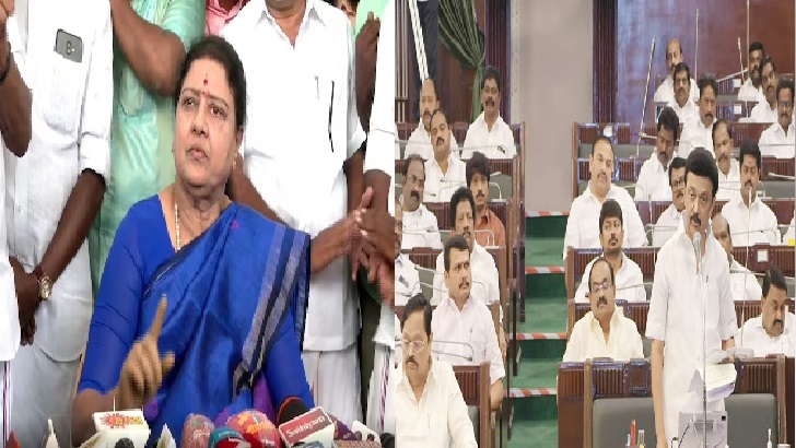 கோட்டையில் DMK அதை படிச்சு இருக்காது போல…. அதான் இப்படியெல்லாம் செய்யுது… சந்தேகம் கிளப்பும் சசிகலா…!!