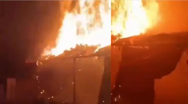 காலில் விழ மறுத்ததால்…. தலித் பெண்ணின் வீடு எரிப்பு…. தொடரும் அட்டூழியம்…!!