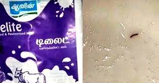 OMG: ஆவின் பாலில் நீச்சலடித்த புழுக்கள்…. இன்றே கடைசி தேதி என்று குறிப்பிட்டு விற்பனை…!!!