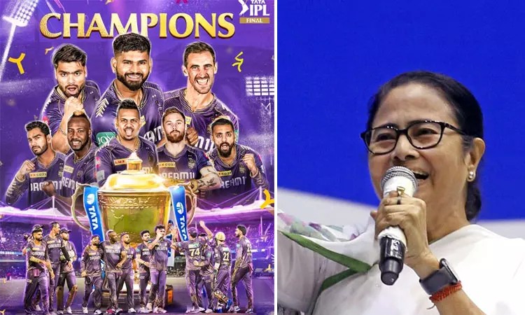 KKR  வெற்றி…. பெங்கால் முழுவதும் கொண்டாட்டம் தான்…. முதல்வர் மம்தா பானர்ஜி வாழ்த்து….!!!