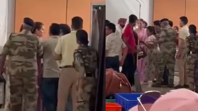 நடிகை கங்கனா ரனாவத் கன்னத்தில் பளார் விட்ட பெண் அதிகாரி…. பரபரப்பு வீடியோ…!!!