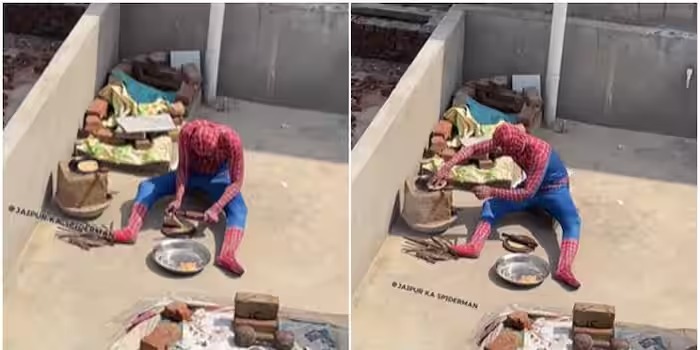 மொட்டை மாடியில் சப்பாத்தி சுட்ட ஸ்பைடர் மேன்… பல லட்சம் பார்வையாளர்களைக் கடந்த வைரல் வீடியோ…!!!