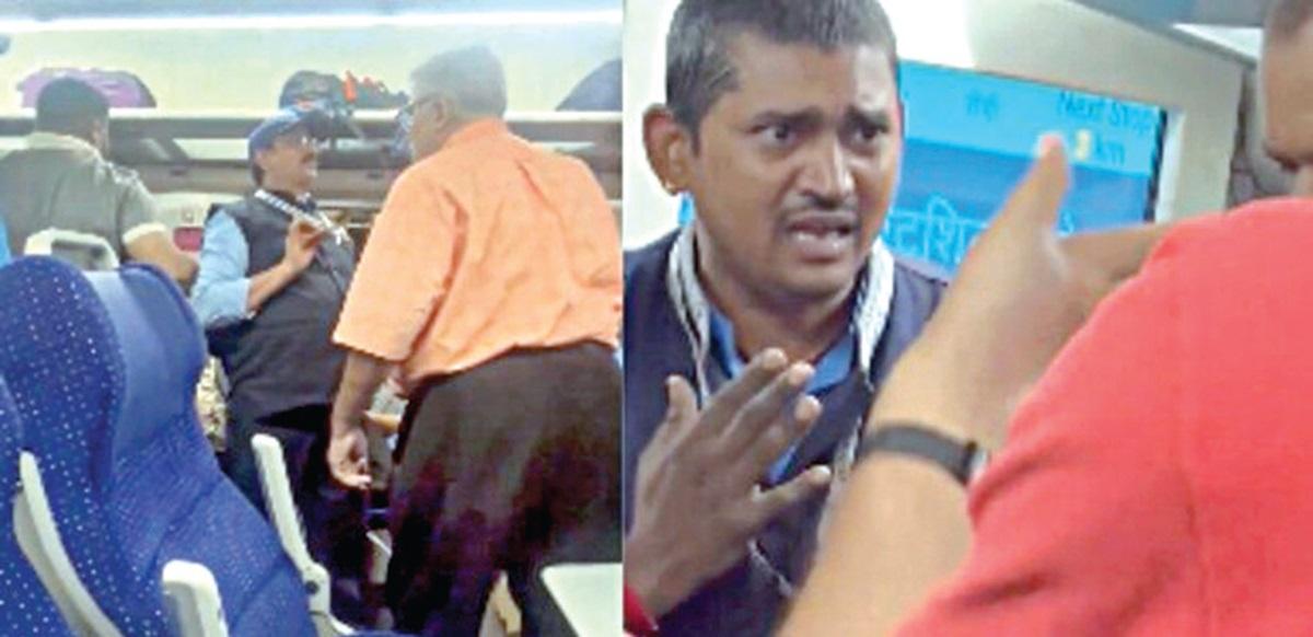 சைவத்துக்கு பதில் அசைவம்… மன்னிப்பு கேட்ட ஊழியர்… ஆத்திரத்தில் பளார் விட்ட முதியவர்… கொந்தளித்த வந்தே பாரத் பயணிகள்..!!!