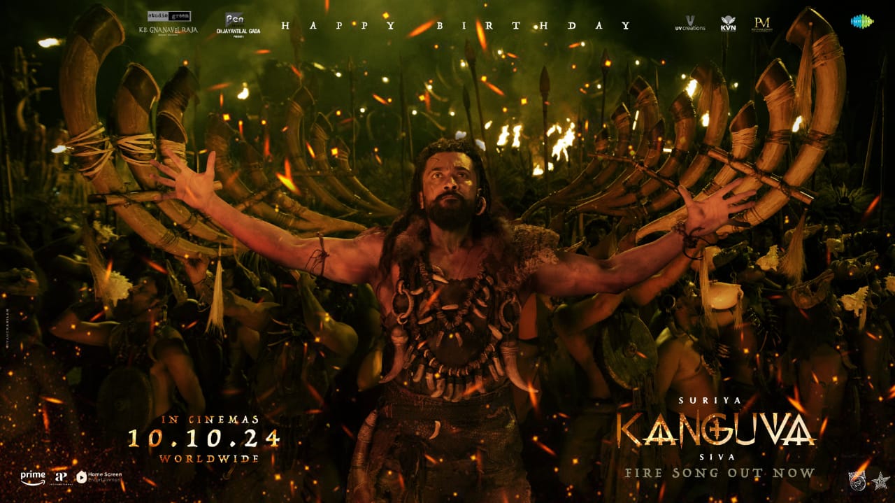 விசில் போடு…!  வெறித்தனமான கங்குவா படத்தின் “Fire Song”…. இணையத்தில் பட்டையை கிளப்பும் வீடியோ…!!