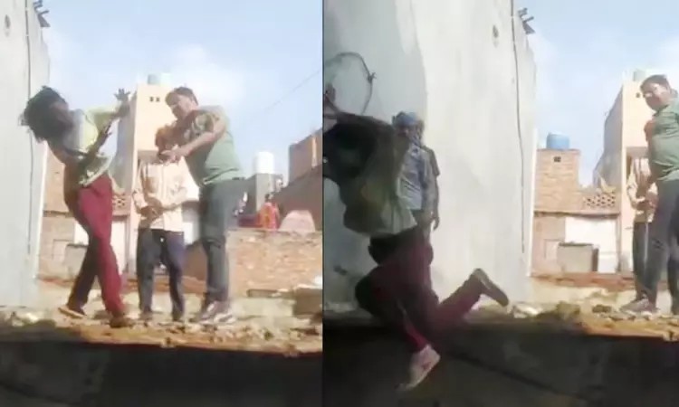சொத்து தகராறில் பயங்கரம்…. சிறுமியை மாடியில் இருந்து தள்ளிவிட்ட கொடூரம்…. பதற வைக்கும் வீடியோ…!!!!