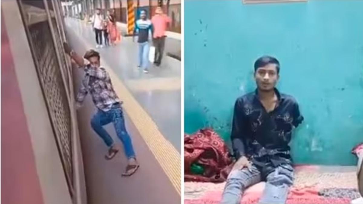 ஓடும் ரயிலில் சாகசம்… ரீல்ஸ் மோகத்தால் கை, கால்களை இழந்த வாலிபர்… வைரலாகும் திக் திக் வீடியோ..!!