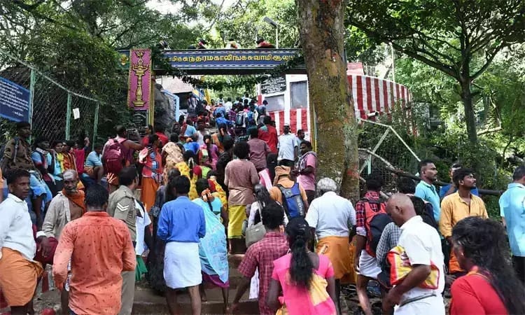 பிரசித்தி பெற்ற சதுரகிரி கோவிலுக்கு செல்ல 5 நாட்கள்  அனுமதி…. வனத்துறை அறிவிப்பு..