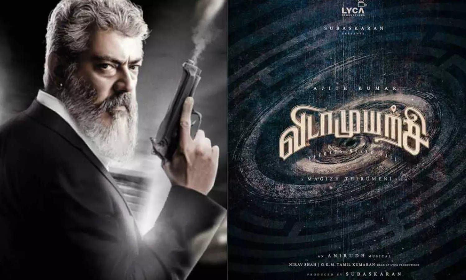 “திரிஷாவுடன் ரொமான்ஸ் செய்யும் அஜித்”…. இணையத்தை கலக்கும் விடாமுயற்சி படத்தின் புது போஸ்டர்…!!!