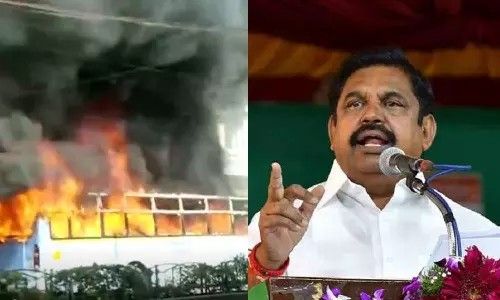 அரசு பேருந்தில் தீ விபத்து… பொதுமக்கள் உயிருடன் விளையாடாதீங்க… திமுக அரசுக்கு இபிஎஸ் கடும் கண்டனம்…!!!