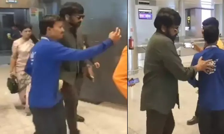 செல்பி எடுக்க ஆசையாக ஓடி வந்த ரசிகர்… கோபத்தில் தள்ளிவிட்ட நடிகர் சிரஞ்சீவி…. வைரலாகும் அதிர்ச்சி வீடியோ…!!!