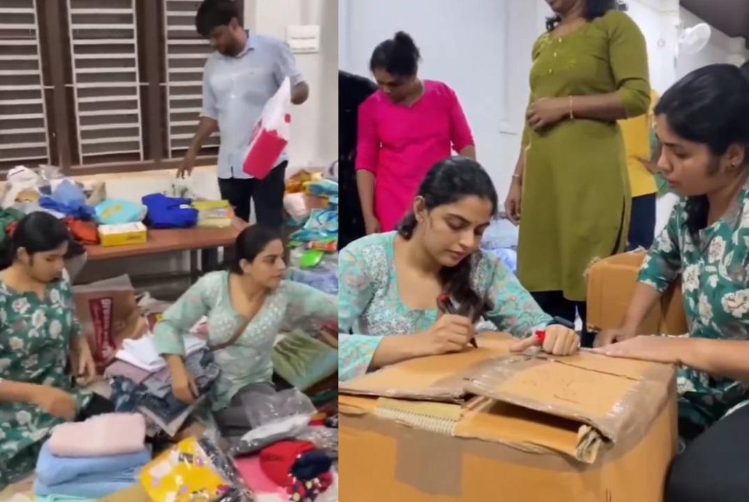 “வயநாடு நிலச்சரிவு”…. களத்தில் இறங்கிய பிரபல நடிகை… பாராட்டுகளை குவிக்கும் வீடியோ…!!!