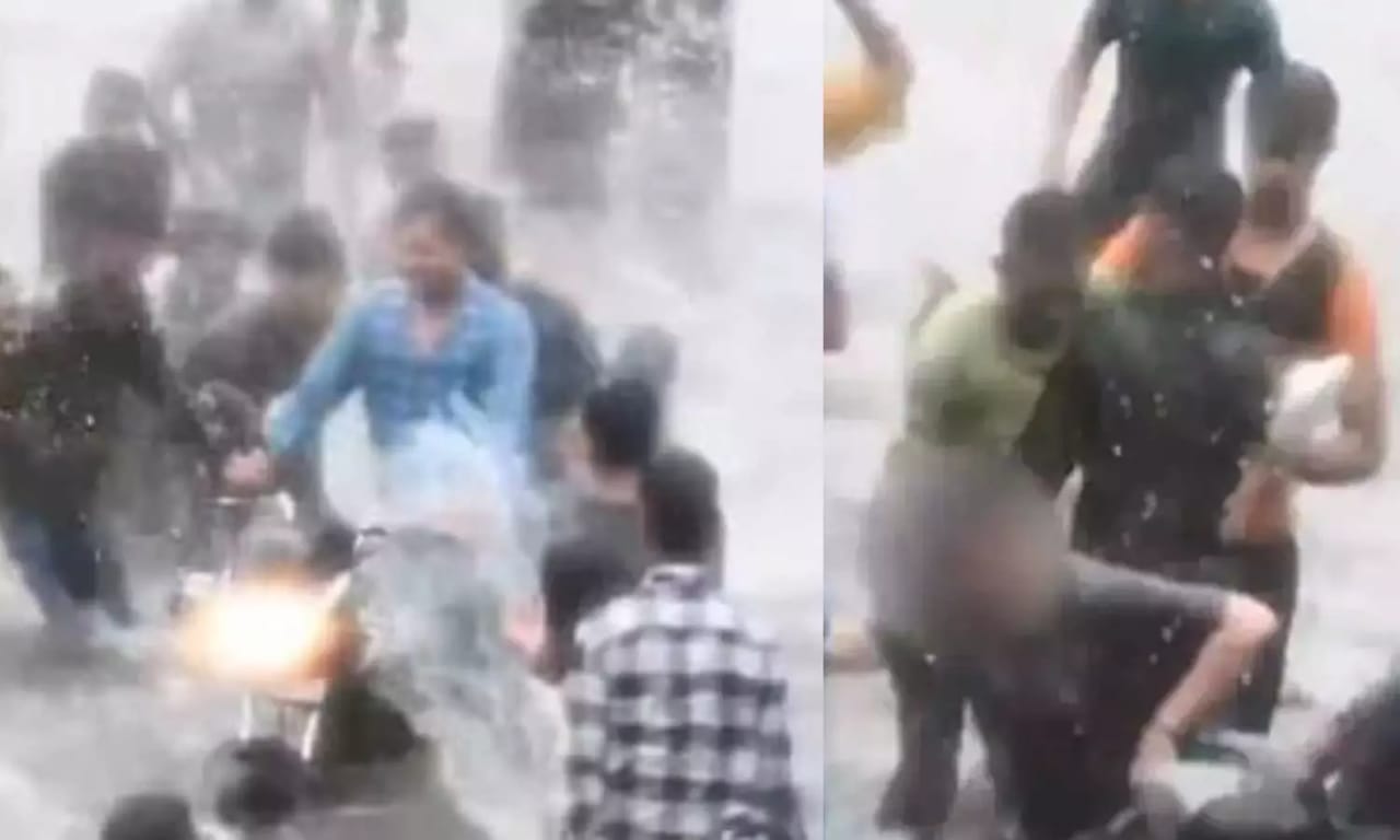 “வெள்ளத்தில் சிக்கிய பெண்”… சுற்றி நின்று ஆண்கள் செய்த கொடூரம்…. மனசாட்சியே இல்லையா…? பதற வைக்கும் வீடியோ…!!!