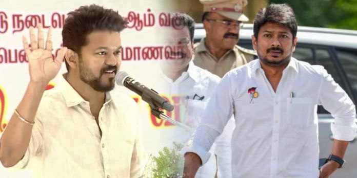 விஜய் அரசியலுக்கு வந்ததற்கு உதயநிதி தான் காரணம்…. புது குண்டை தூக்கிப்போட்ட அதிமுக முக்கிய புள்ளி… பரபரப்பில் தமிழக அரசியல் களம்…!!!