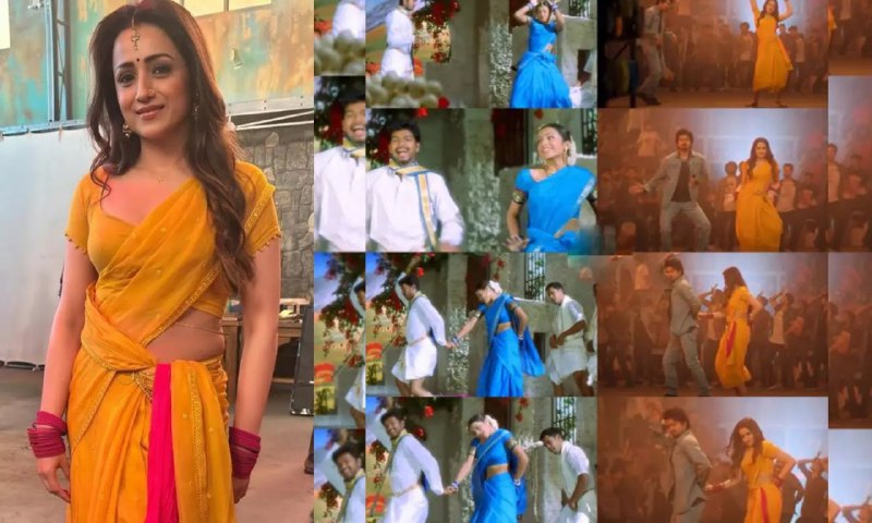 இந்த ஆட்டம் போதுமா…? இன்னும் கொஞ்சம் வேணுமா…? விஜயுடன் வெறித்தனமாக ஆடிய த்ரிஷா… இணையத்தை கலக்கும் வீடியோ…!!!