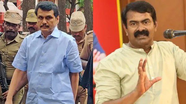 “திமுக போட்ட வழக்கில் தான் செந்தில் பாலாஜி சிறைக்கு சென்றார்”… தியாகம் செய்து செல்லவில்லை… சீமான் தாக்கு…!!!