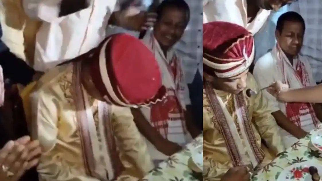 மாப்பிள்ளைக்கு வேகத்தை பாத்தீங்களா…. வைரலான காணொளி…. நெட்டிசன்கள் ரியாக்சன்….!!